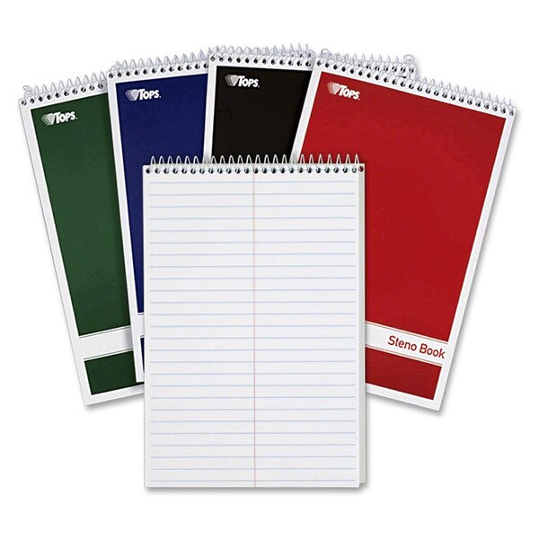 TOPS 80220 Greggruled Steno Book (4 pads per pack) MedSTAT